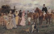Francisco Miralles Y Galup The Polo Match oil on canvas